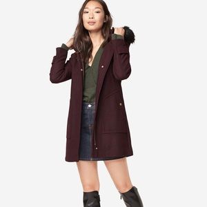 Wool Twill Hooded Duffle Coat